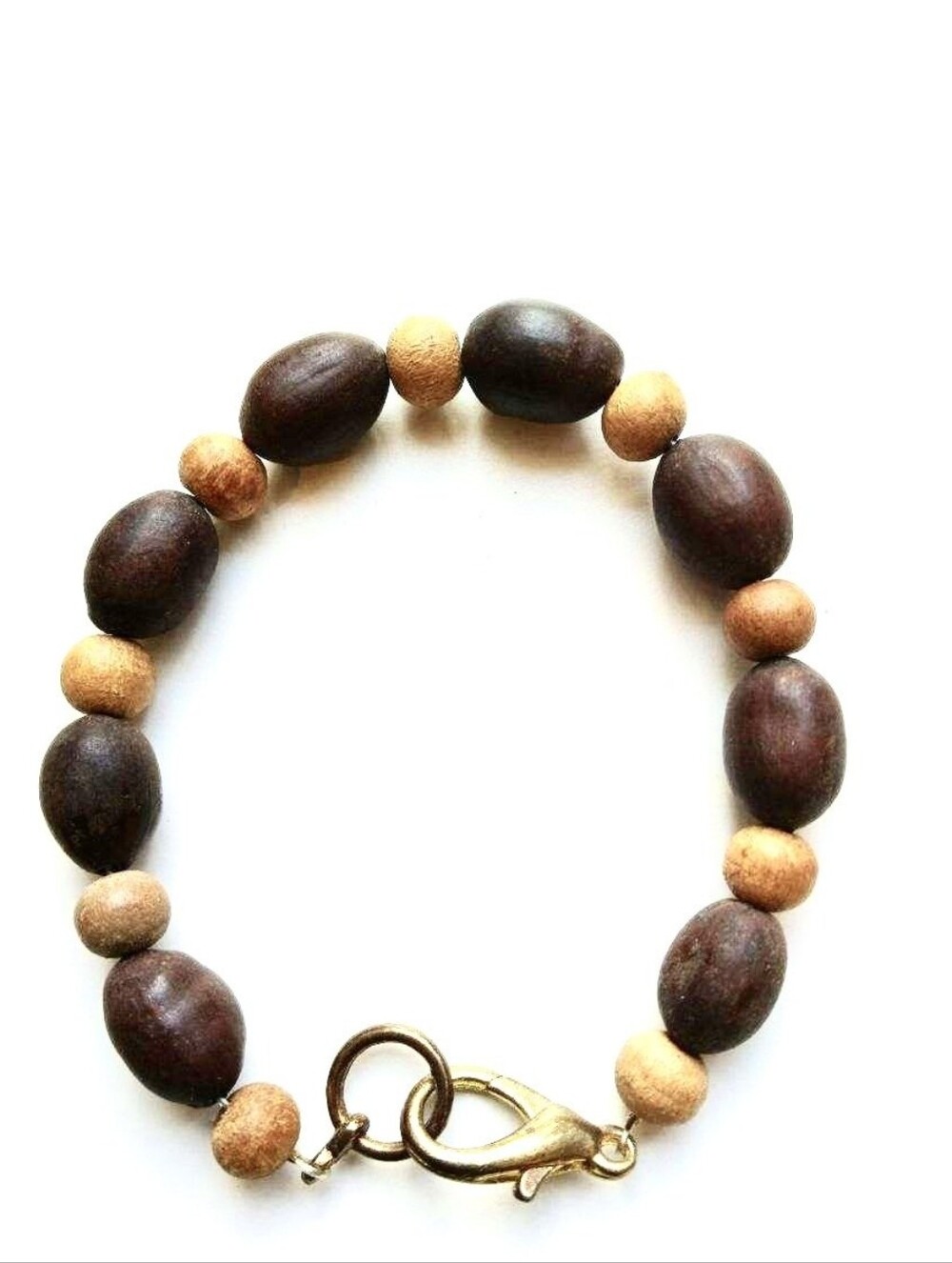 LOTUS SEED & SANDALWOOD BEAD BRACELET